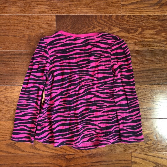 Girls Pink Zebra Print Shirt - Picture 3 of 3